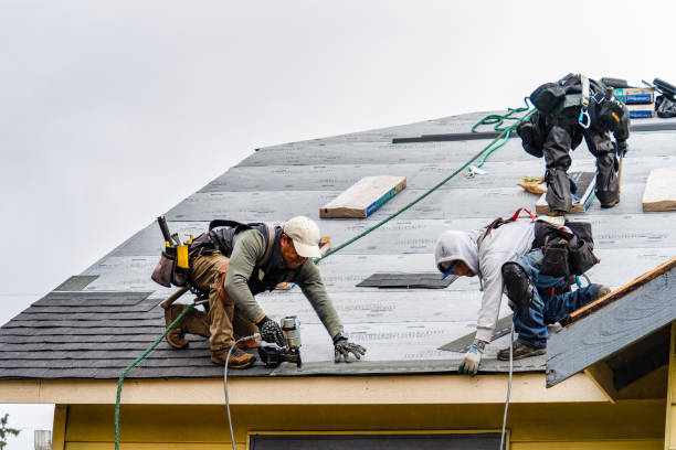 Professional Gutter Installation technician working in Orford, NH